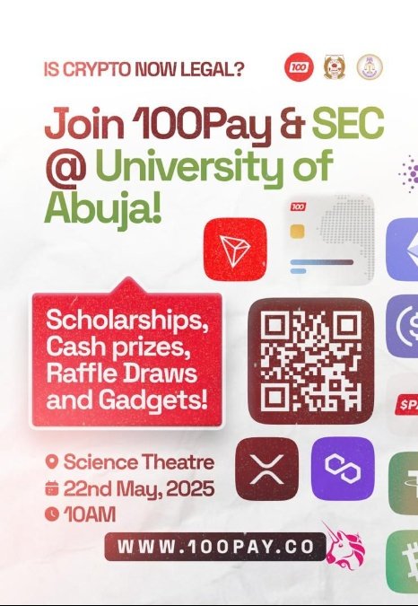 Arslan_onchain's tweet photo. Tomorrow is the big day as @_100pay hosts it's first campus tour live at university of Abuja
Y'all are invited rn.....
Don’t miss it!
#100Pay #UniAbuja #CryptoOnCampus #BlockchainAfrica https://t.co/zAo8N8oLfy
