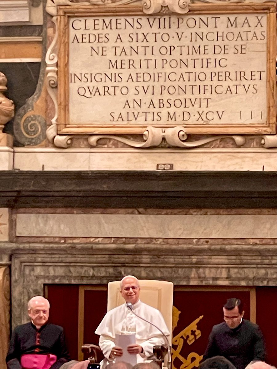 Highlight of the trip: a private audience with His Holiness Pope Leo XIV - with sincere thanks to our wonderful hosts and prayers for the Successor to the Throne of St. Peter - and all the hard-working members of the Vatican <a href="/Pontifex/">Pope Leo XIV</a>