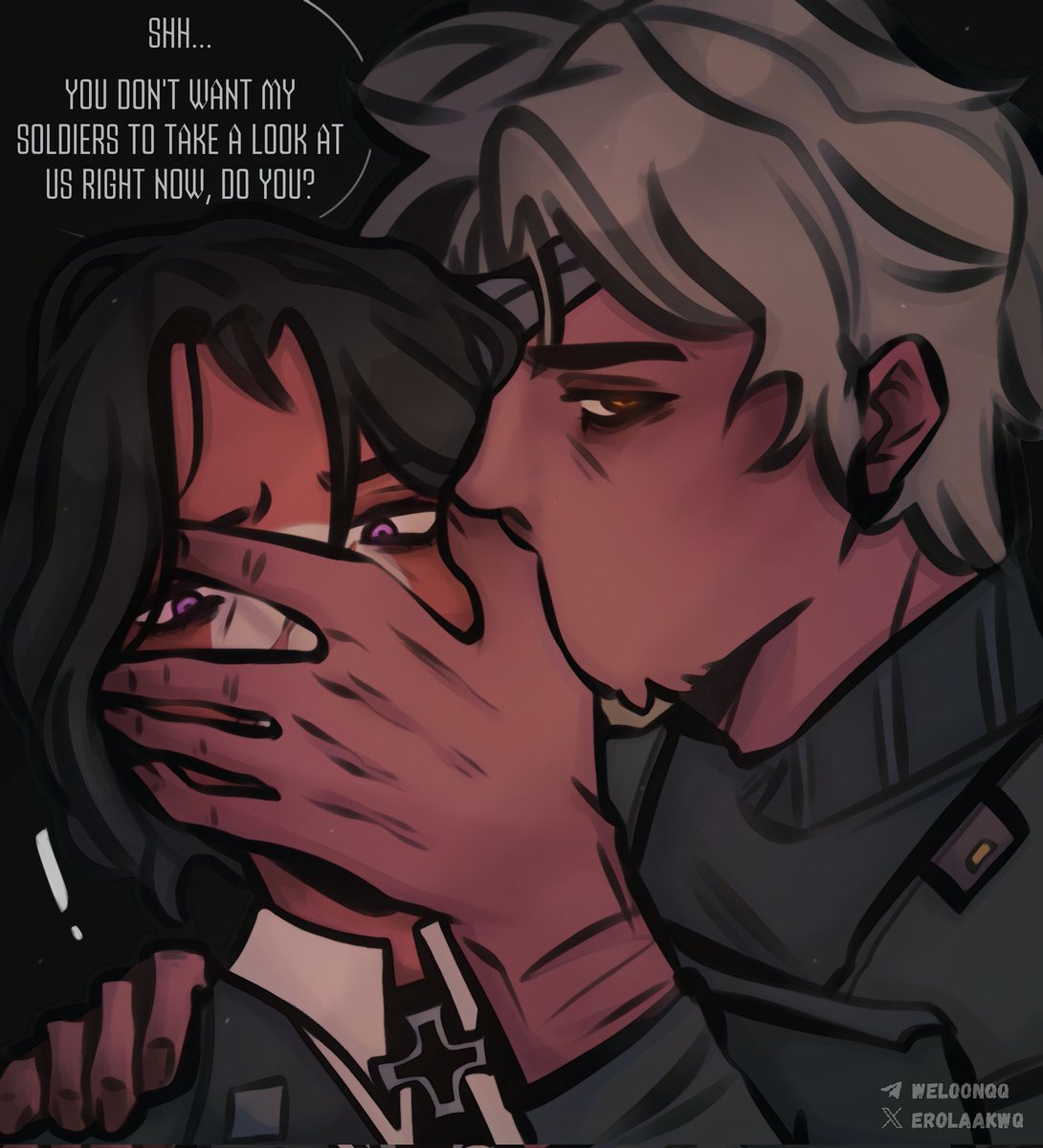 Another picture for the first chapter from Erica😍

I love her work, very atmospheric and impressive. Simply a wonderful artist with golden hands.

👤 Artist: <a href="/Erolaakwq/">Erika.qq</a>

#CountryHumans #ussrnazi