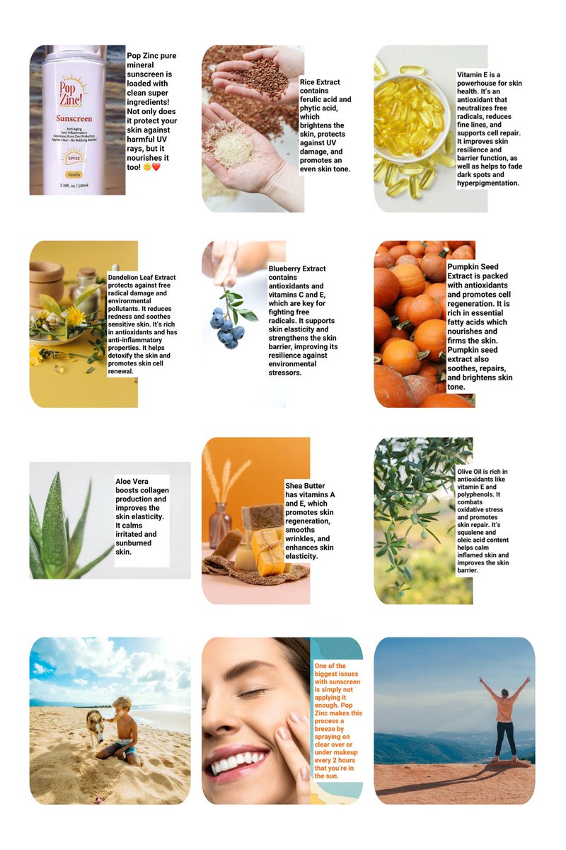 PopZincSPF's tweet photo. 🌱Just a few of our super ingredients!🫐

Pop Zinc is a pure mineral sunscreen jam packed with super ingredients to help protect, as well as nourish your skin. 🌞

The best part? No white goop application. It mists on clear to make application and reapplication a breeze! 🩷 https://t.co/kwO8cFg3on
