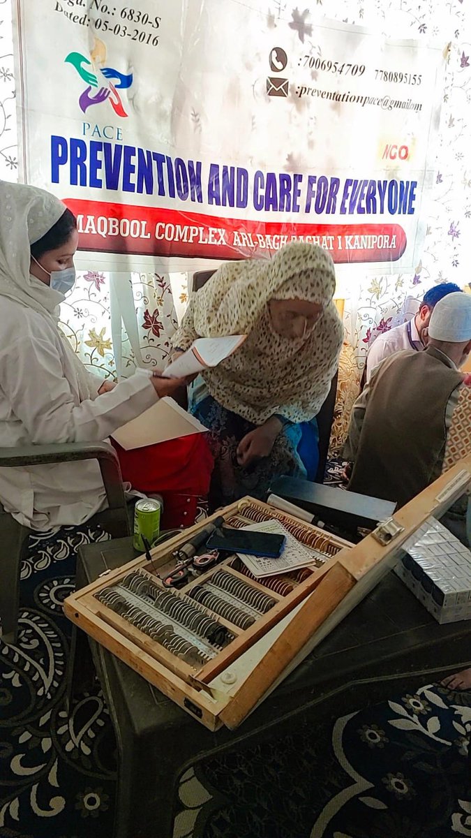 PaCE_NGO's tweet photo. Our Free Eye Checkup Camp in Mujgund, Srinagar was a success!
Organized by PACE NGO in collaboration with ASG Hospital, the camp saw a great turnout and provided free consultations and eye care to the local community.
#PACE #ASGHospital #FreeEyeCamp #CommunityHealth #Srinagar https://t.co/1wJCmiTVlt