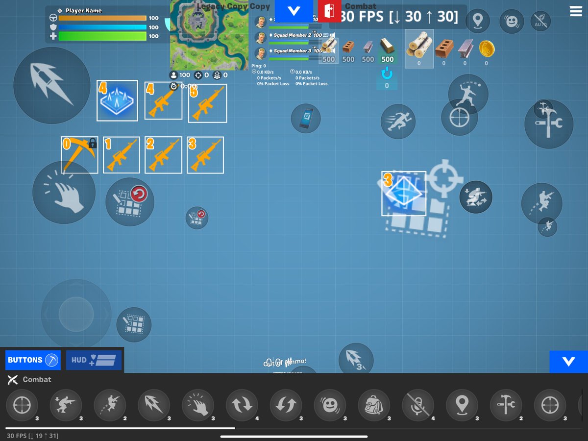 duckybtw's tweet photo. I hope all of the new Fortnite Mobile iOS players that have to configure their heads up display for the first time don't delete the game after being greeted with this🙏 https://t.co/LAuMOzTvbx