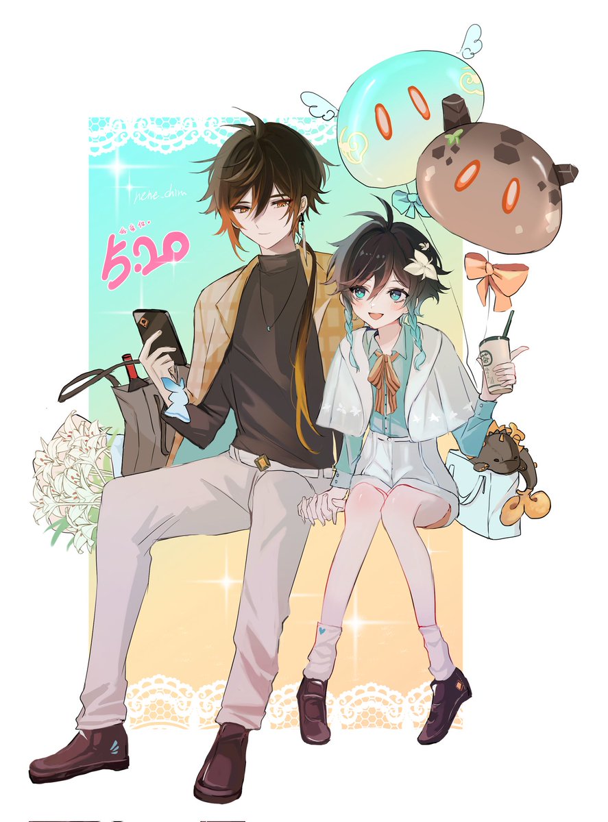 #Zhongven #鍾ウェン 
十指相扣非常甜的一对小情侣

画师:<a href="/nene_chiru/">ねぇ。ne。</a> 
非常感谢nene老师参与了这次由<a href="/zhongven520/">鍾ウェン520——2026</a> 组织的帝诗520同人企划。