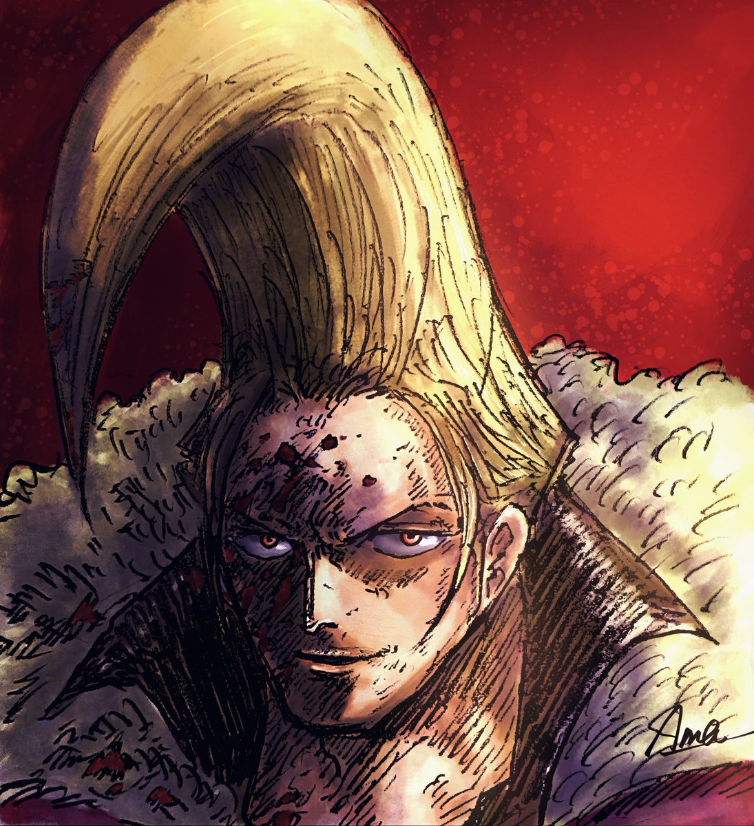 XgInrw's tweet image. 落書きの若ガーリング聖を塗りました！
赤髪じゃ無い事の違和感が凄いです😆
#ONEPIECE #fanart #ガーリング聖