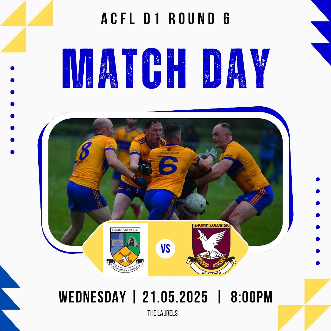 🚨GAME DAY‼️

We are back in All County Football League action away to Mullinalaghta <a href="/8/">.</a> this evening 🏐🇺🇦 Best of luck to the team and management 🙌 All support is greatly appreciated 💙💛