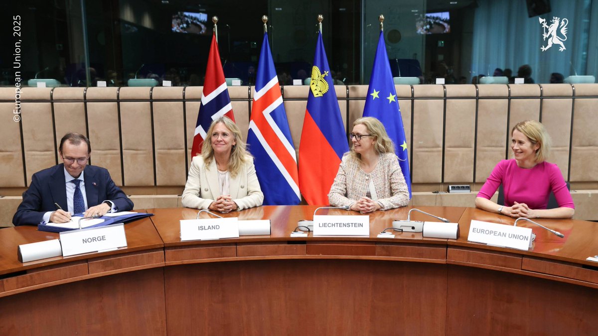 Mission of Norway to the EU (@norwayeu) on Twitter photo FM <a href="/EspenBarthEide/">Espen Barth Eide</a> & <a href="/kajakallas/">Kaja Kallas</a> signed a joint statement on foreign and security policy cooperation It states that over the past 30 years, our foreign and security cooperation has demonstrated its significance by strengthening European unity in addressing global challenges. FM <a href="/EspenBarthEide/">Espen Barth Eide</a> & <a href="/kajakallas/">Kaja Kallas</a> signed a joint statement on foreign and security policy cooperation It states that over the past 30 years, our foreign and security cooperation has demonstrated its significance by strengthening European unity in addressing global challenges.