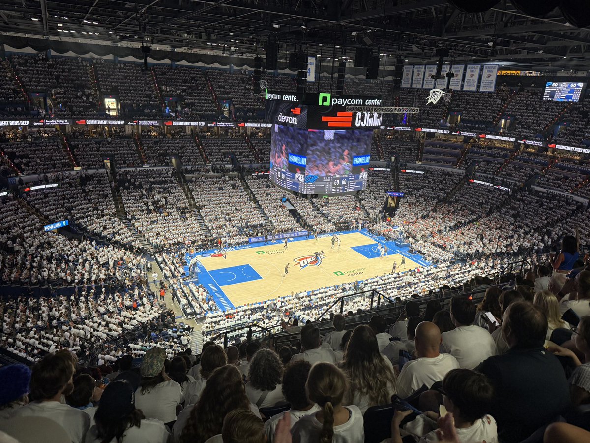 Perplexity311's tweet image. Nosebleeds, but still a blast! #OKCThunder #loudcity