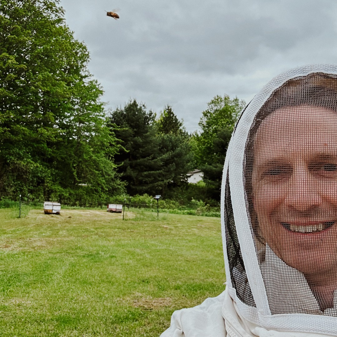 Some smiles for your Wednesday! Not only do we use local wildflower honey in our award-winning Farm Fresh Ale, but our brewery grounds also provide a home for bees. Pictured here is our Quality Control and Innovation Manager, Joe Green, welcoming them to Brewery Ommegang.