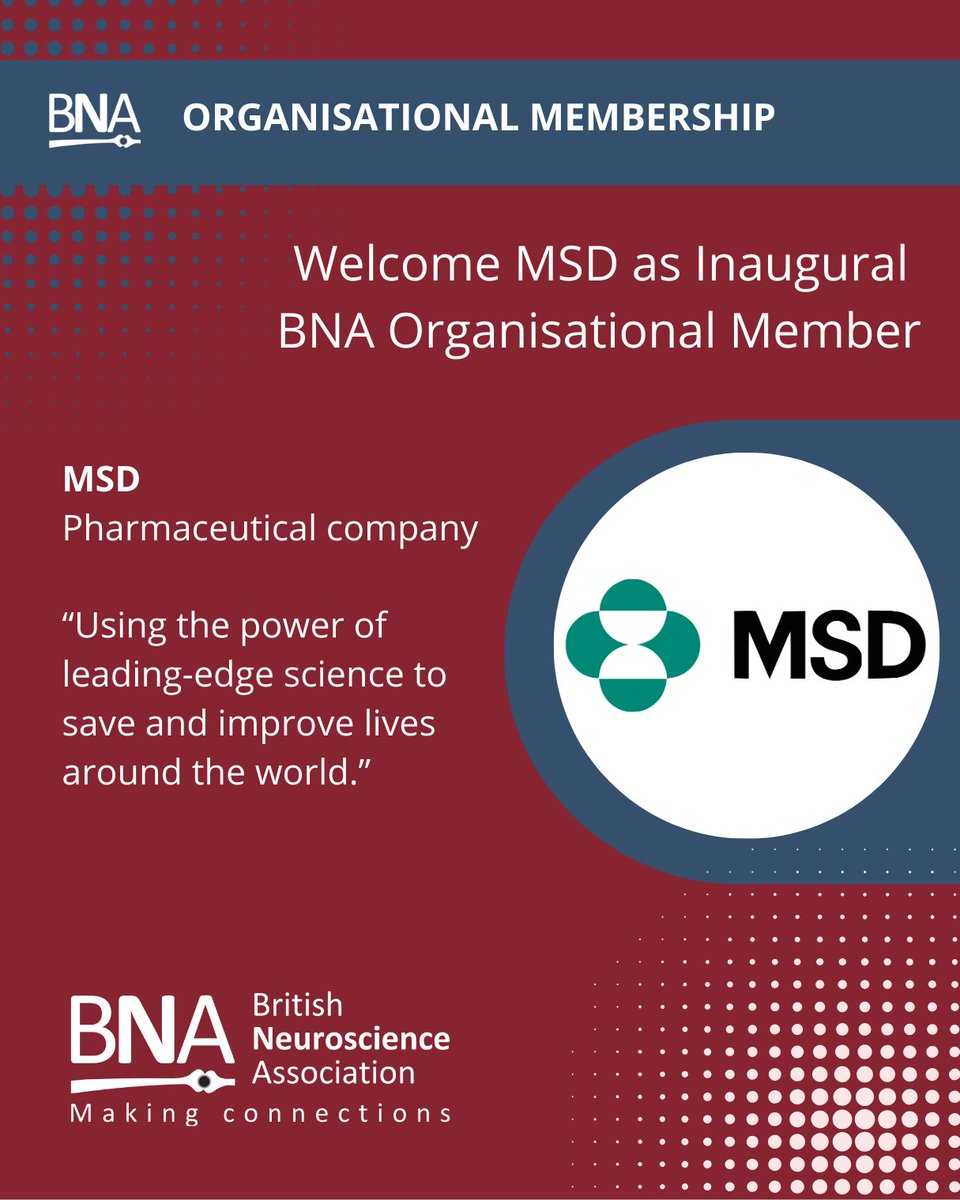BritishNeuro's tweet image. We're thrilled to welcome @MSDintheUK as the inaugural Organisational Member of the BNA.
bna.org.uk/mediacentre/...
#TranslationalResearch