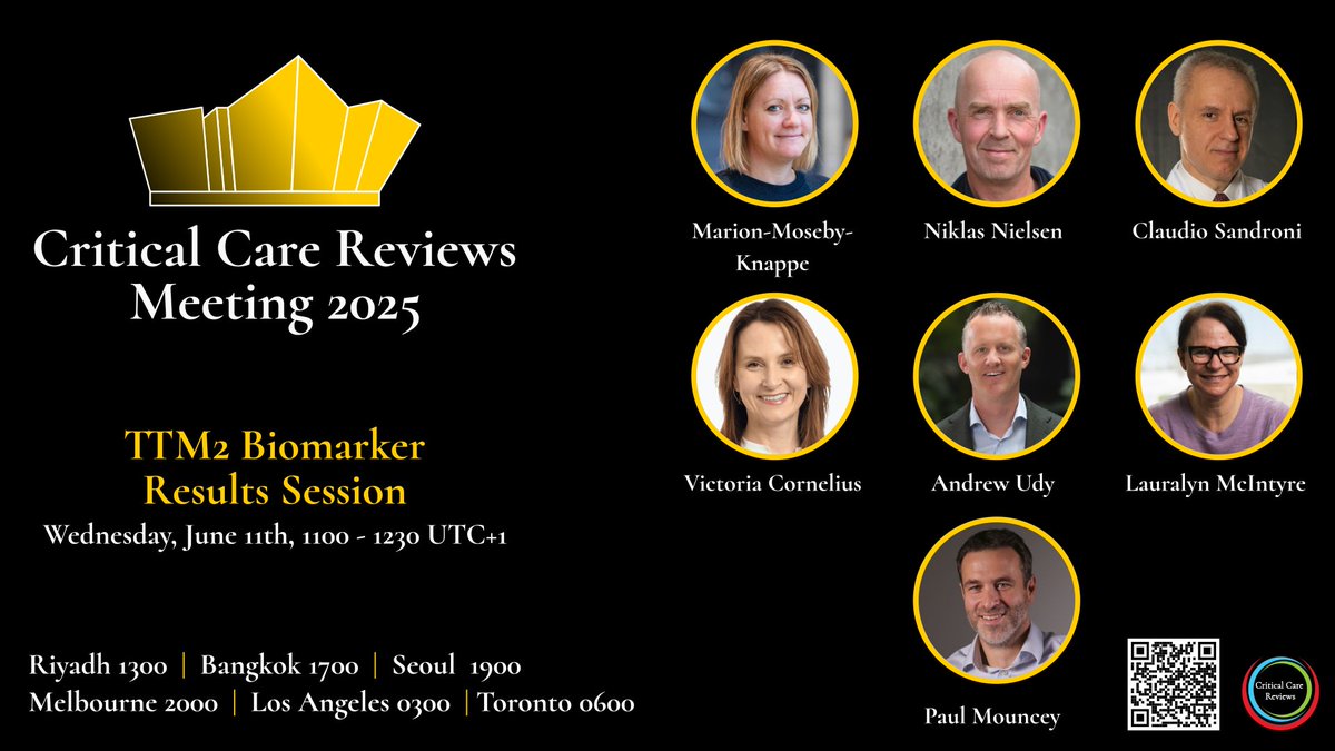 Critical Care Reviews (@critcarereviews) on Twitter photo 🚨 Coming Soon at #CCR25 🚨
The #TTM2 Biomarker Study results! 
Fresh insights into neuroprognostication after cardiac arrest 🧠
How will this impact clinical practice?
➡️editorial & expert discussion
📺 Free livestream — but it’s better in person!
🔗 criticalcarereviews.com/meetings/ccr25 🚨 Coming Soon at #CCR25 🚨
The #TTM2 Biomarker Study results! 
Fresh insights into neuroprognostication after cardiac arrest 🧠
How will this impact clinical practice?
➡️editorial & expert discussion
📺 Free livestream — but it’s better in person!
🔗 criticalcarereviews.com/meetings/ccr25