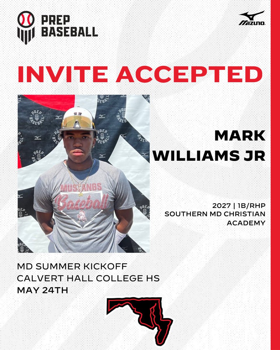 ☀️ MD Summer Kickoff ☀️

Spots are filling quickly, make sure to register today❗

👤 Mark Williams Jr (@Mark5Will)
🎓 2027
🏫 Southern MD Christian Academy
⚾ CIF/RHP

Register here 👉 loom.ly/c599yCo

Full profile 👉 loom.ly/YQdCTMg

#BeSeen