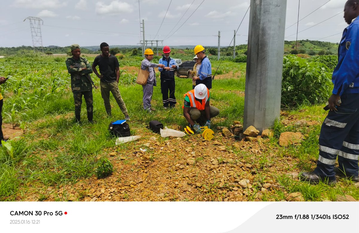 MpukaT's tweet photo. Audit technique de la ligne 120 kV et  poste associé HTB 120/10 kV-40 MVA📍#KAMBOVE https://t.co/FvIdgLeP83