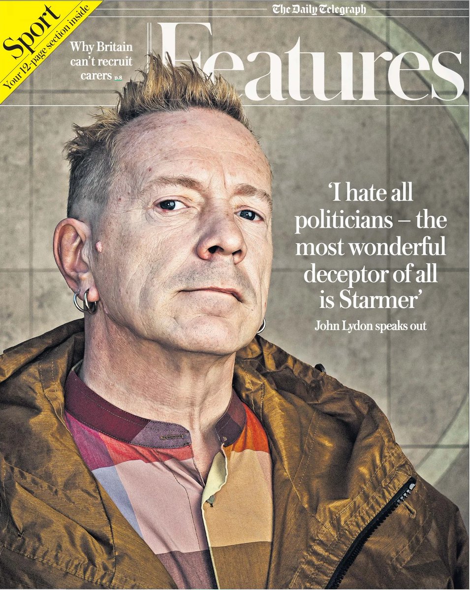 John Lydon interview - The Telegraph, Wednesday, May 21st 2025 
uk.news.yahoo.com/john-lydon-pol…