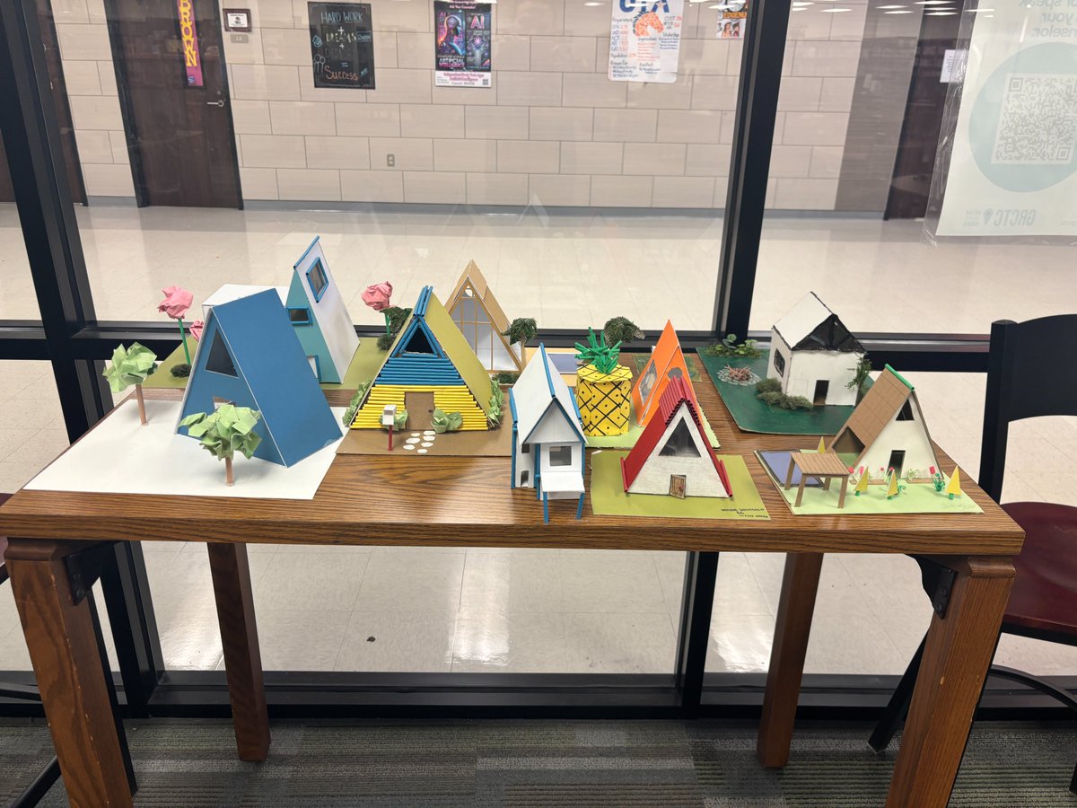 NGRaiderLibrary's tweet image. Displaying student tiny home designs from Mr. Graber&apos;s architecture class here in the library! LOVE that the library is a place to showcase students&apos; hard work! @gisdnews @NGHS_Raiders @gisdCTE_ @GISDREADS @GISD_CIA @GISDTLD @gisdmagnets @nghs_mst