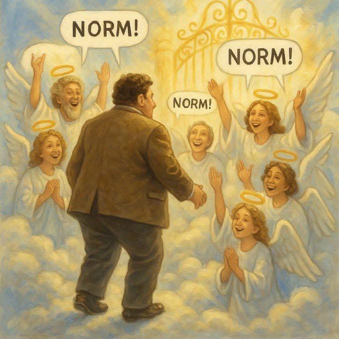 MichaelBrethour's tweet image. RIP George Wendt, hope God isn’t on your stool.