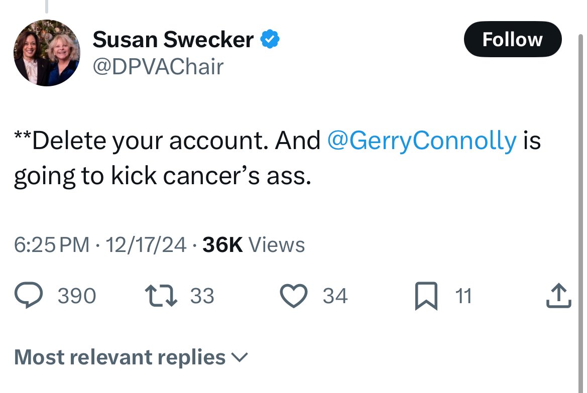 Here’s how the Virginia Democratic Party Chair responded to to my reporting on Connolly in December