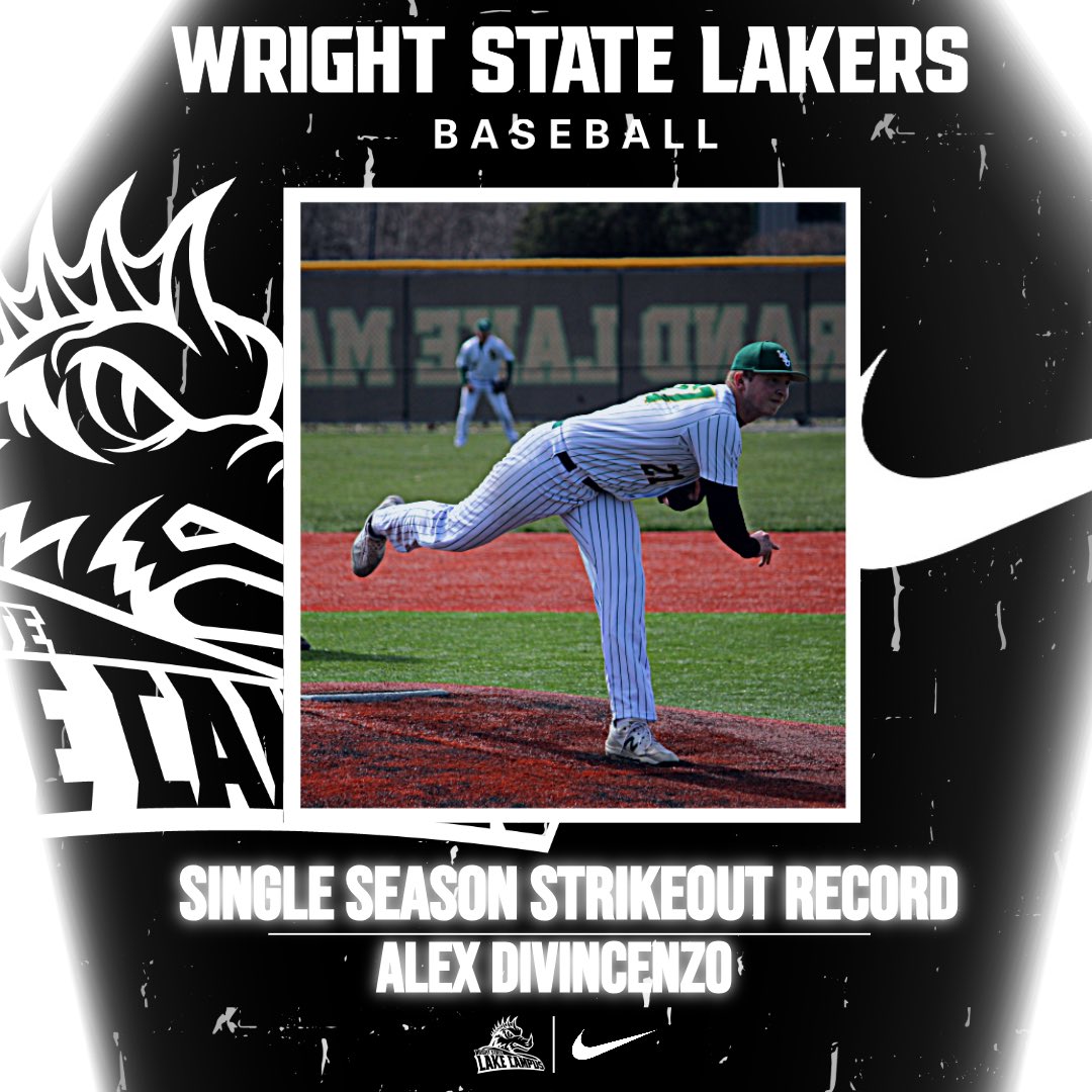 Wright State Lake Campus Athletics (@wslakeathletics) on Twitter photo 💥RECORD💥
This past season, Sr. Alex DiVincenzo became our new Single Season Strikeout Leader❗️⚾️
<a href="/LakeCampus/">Lake Campus</a> <a href="/wsulc_baseball/">Wright State Lake Baseball</a> 💥RECORD💥
This past season, Sr. Alex DiVincenzo became our new Single Season Strikeout Leader❗️⚾️
<a href="/LakeCampus/">Lake Campus</a> <a href="/wsulc_baseball/">Wright State Lake Baseball</a>