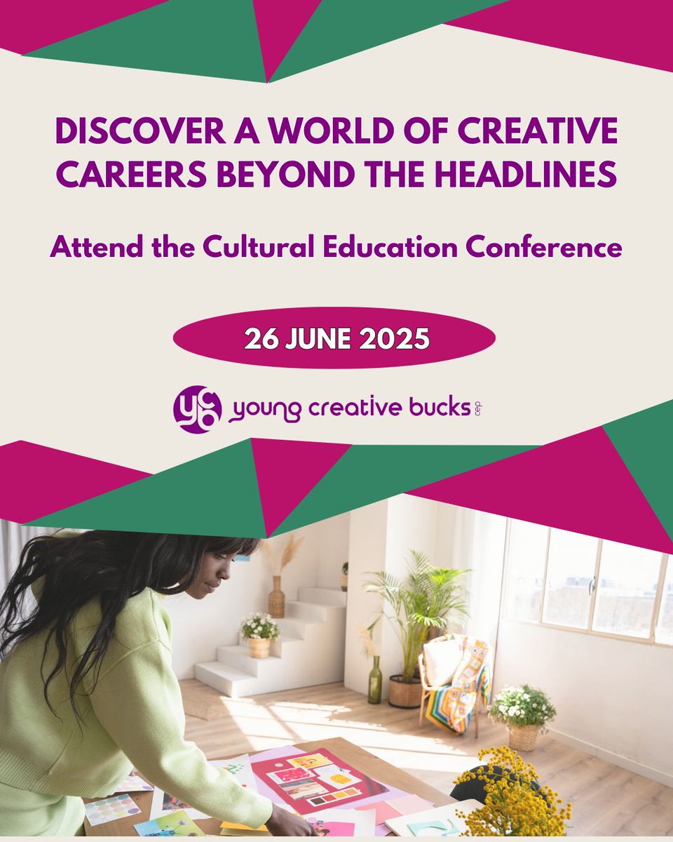YCBucksCEP's tweet photo. 🎭 Career Leads -  Discover a world of creative careers beyond the headlines!

Join the YCB CPD Conference on Thursday 26 June 2025 in High Wycombe

👉 https://t.co/X2KoJyQQlZ
#YCBConference2025 #CreativeCareers #CareerLeads https://t.co/pFKuNqfQ6s