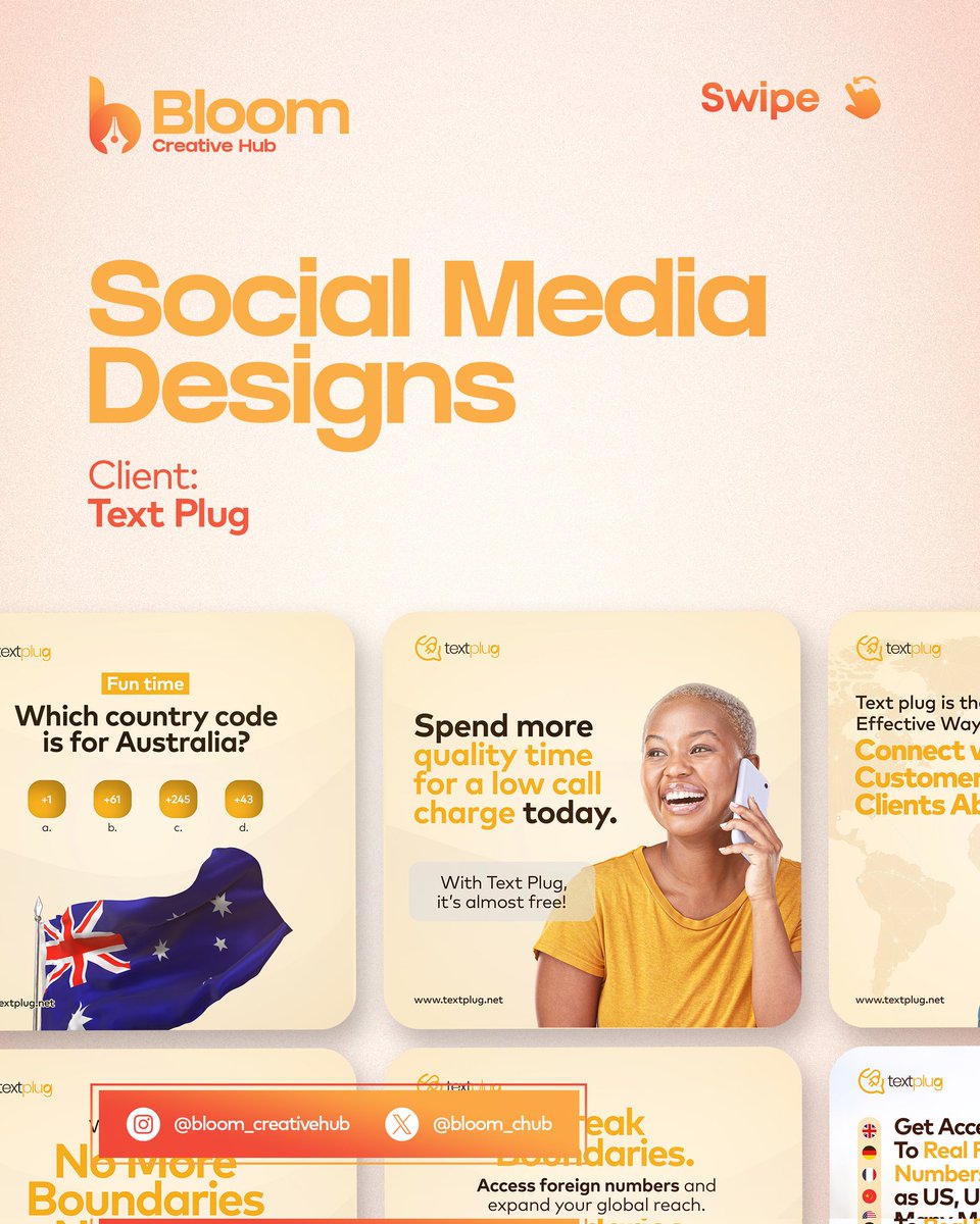 bloom_chub's tweet photo. Check out these fresh social media designs we created for Textplug. 

Clean, catchy, and built to grab attention. 

Swipe through and let us know your favorite! 👀🔥

#bloomcreativehub #flyer #design #socialmediadesign #explore #fyp https://t.co/9MTHaRiLs9