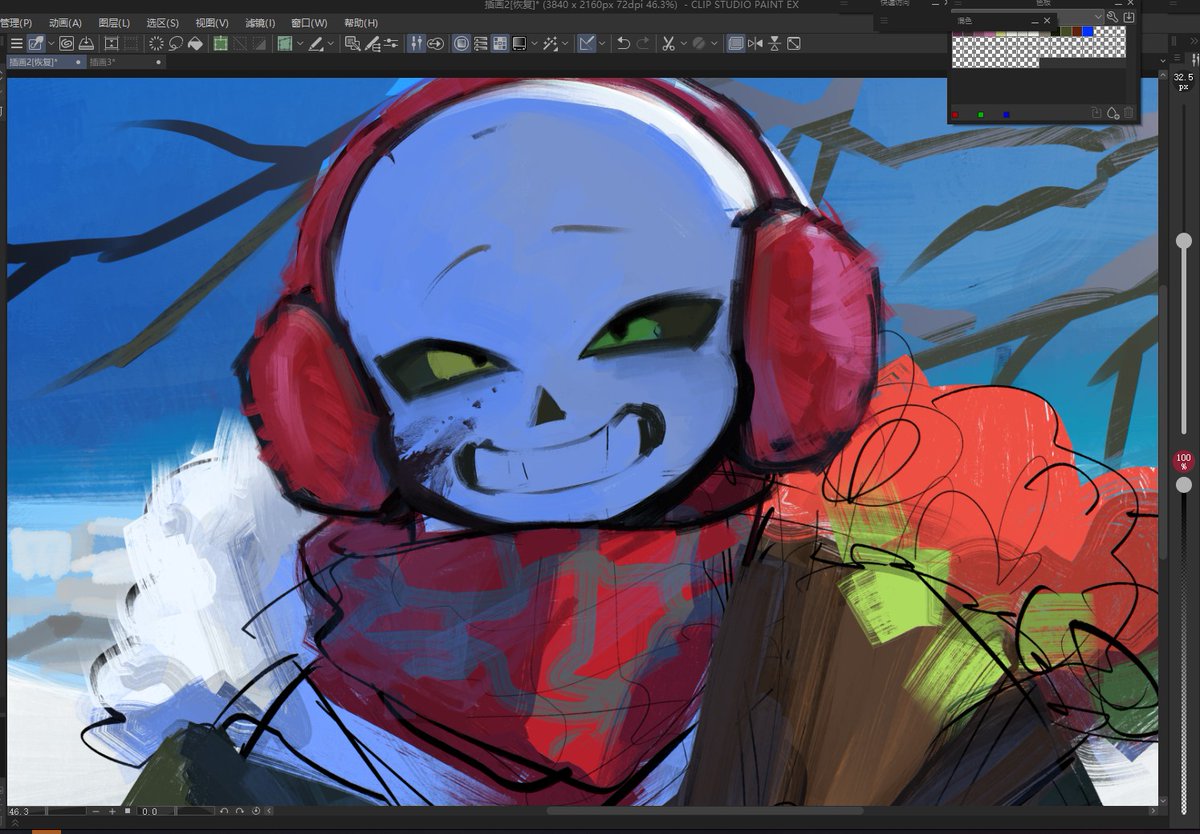 WIP
(我可能对红色耳罩有某种执着. 🎧)