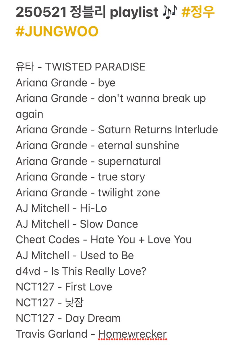 wangwangazi's tweet image. 250521 정블리 playlist 🎶 #정우 #JUNGWOO