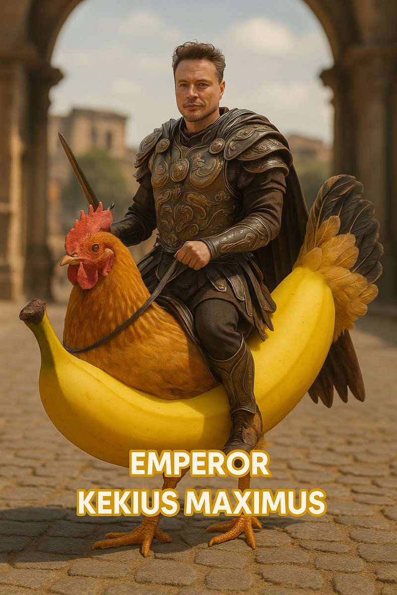 FTOD_Coin's tweet photo. First time on drugs.

Felt like a Roman Emperor riding a chicken banana into battle against reality. 10/10 would not recommend… unless you want to conquer memes and empires simultaneously.

#KekiusMaximus #FirstTrip #MemeOverdose #RomanEnergy https://t.co/Hb5v2j4clo