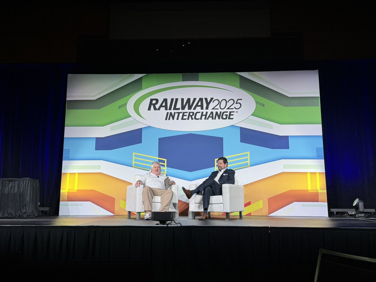 Mike McClellan and Tony Hatch open day 2 with a fireside chat - providing updates on Innovation, Growth, and What’s Next for the Rail Supply Industry #railwayinterchange2025