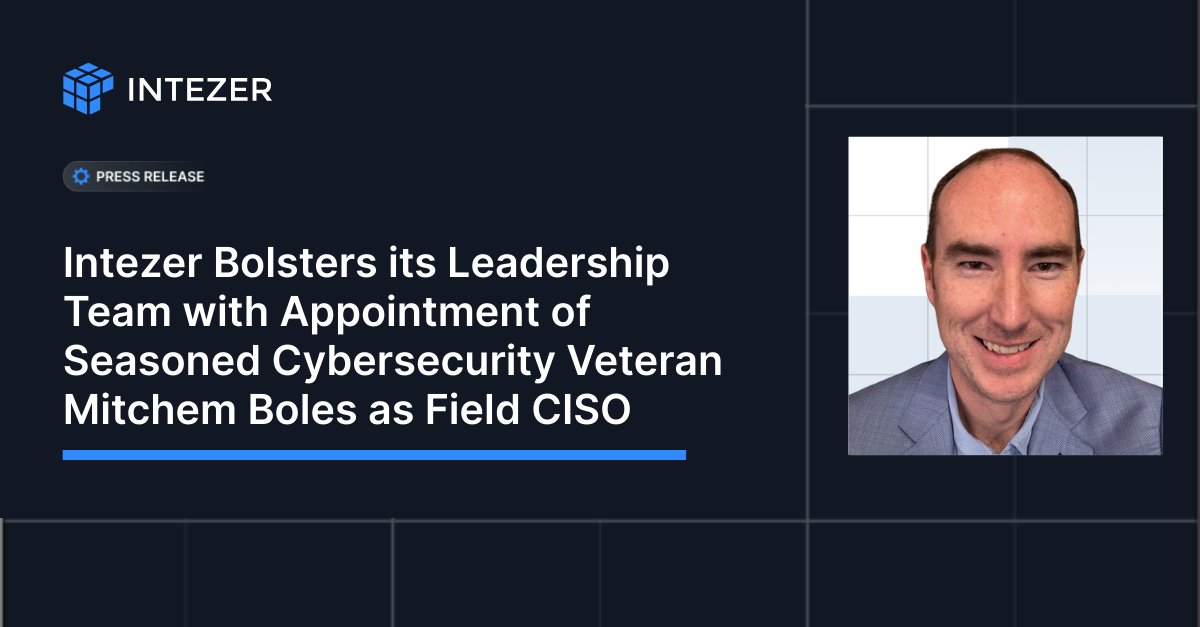 🚨 Welcome Mitchem Boles, Intezer’s new field CISO. He brings 15+ years of experience and joins us at a critical time as AI transforms the SOC. Read the news release for more: einpresswire.com/article/814469…

 #AISOC #AgenticAI #SOC #Infosec #CISO