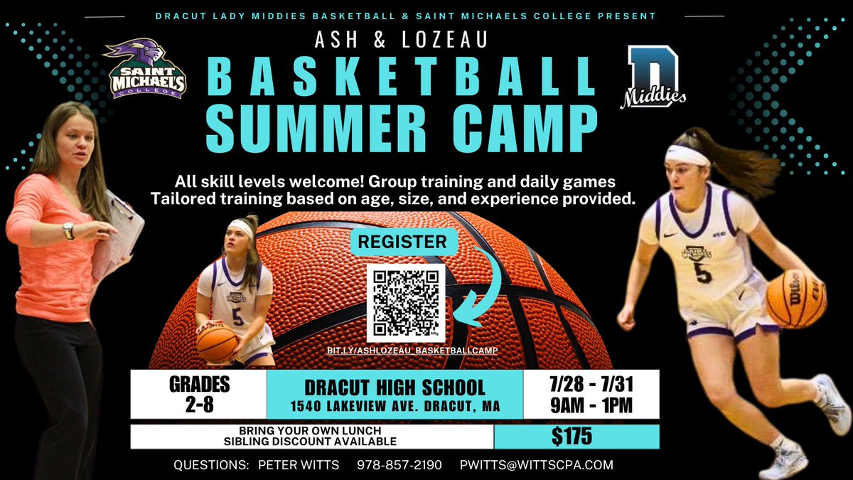 Dracut Lady Middies (@ladymiddies) on Twitter photo WE'RE BACK! Another Summer of Basketball Camp for Boys & Girls being hosted by Dracut High School! REGISTER EARLY! LET'S GOOOO!! #BeUs <a href="/dracutmiddies/">Dracut HS Athletics</a> <a href="/DracutGirlsTBB/">Dracut Girls Travel Basketball</a> <a href="/AshleeTalbot/">Ashlee Talbot</a> <a href="/CoachLozeau/">Andrea Lozeau</a> <a href="/SMC_wbb/">Saint Michael's Basketball</a> <a href="/CoachB_SMC/">Shannon Bollhardt</a> <a href="/LowellSun/">The Lowell Sun</a> <a href="/BostonHeraldHS/">Danny Ventura</a> <a href="/ethman43/">Ethan Fuller</a> <a href="/TrevorHass/">Trevor Hass</a> <a href="/GlobeSchools/">Boston Globe Schools</a> WE'RE BACK! Another Summer of Basketball Camp for Boys & Girls being hosted by Dracut High School! REGISTER EARLY! LET'S GOOOO!! #BeUs <a href="/dracutmiddies/">Dracut HS Athletics</a> <a href="/DracutGirlsTBB/">Dracut Girls Travel Basketball</a> <a href="/AshleeTalbot/">Ashlee Talbot</a> <a href="/CoachLozeau/">Andrea Lozeau</a> <a href="/SMC_wbb/">Saint Michael's Basketball</a> <a href="/CoachB_SMC/">Shannon Bollhardt</a> <a href="/LowellSun/">The Lowell Sun</a> <a href="/BostonHeraldHS/">Danny Ventura</a> <a href="/ethman43/">Ethan Fuller</a> <a href="/TrevorHass/">Trevor Hass</a> <a href="/GlobeSchools/">Boston Globe Schools</a>