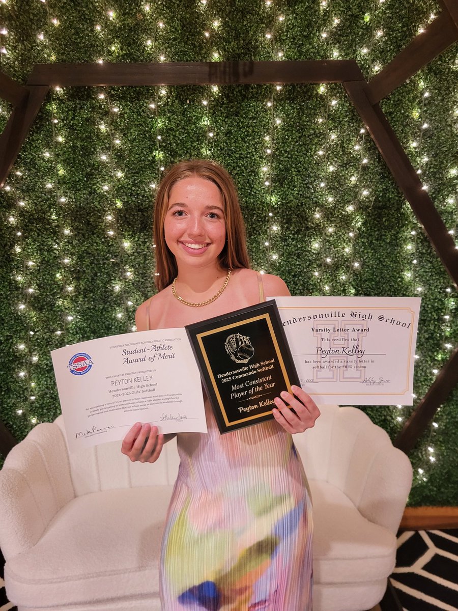 Peyton Kelley | 2027 (@pkelley2027) on Twitter photo I had a great banquet last night for <a href="/CommandoSB/">Commando Softball</a>, and walked away with Most Consistent Player of the Year, Student Athlete Award of Merit, and my second Varsity Letter Award and pin! <a href="/TNIllusions2026/">Tonia Martin</a> I had a great banquet last night for <a href="/CommandoSB/">Commando Softball</a>, and walked away with Most Consistent Player of the Year, Student Athlete Award of Merit, and my second Varsity Letter Award and pin! <a href="/TNIllusions2026/">Tonia Martin</a>