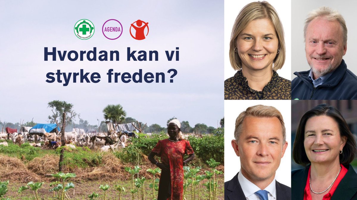 Norsk Folkehjelp (@norskfolkehjelp) on Twitter photo Gikk du glipp av frokostmøtet om hvordan vi kan styrke freden i disse urolige tider? Lytt til samtalen der vi med <a href="/tankesmien/">Tankesmien Agenda</a> <a href="/olaelvestuen/">Ola Elvestuen</a> <a href="/ReddBarna/">Redd Barna</a> og <a href="/akravik79/">Andreas Motzfeldt Kravik</a> ser på Norges rolle og hvordan bistand, sivilsamfunn og diplomati kan bidra til varig fred: bit.ly/4jnV9oc Gikk du glipp av frokostmøtet om hvordan vi kan styrke freden i disse urolige tider? Lytt til samtalen der vi med <a href="/tankesmien/">Tankesmien Agenda</a> <a href="/olaelvestuen/">Ola Elvestuen</a> <a href="/ReddBarna/">Redd Barna</a> og <a href="/akravik79/">Andreas Motzfeldt Kravik</a> ser på Norges rolle og hvordan bistand, sivilsamfunn og diplomati kan bidra til varig fred: bit.ly/4jnV9oc
