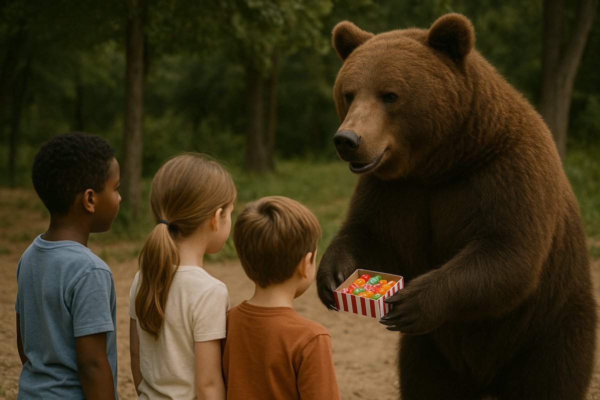 IRLPedoBear's tweet photo. I love giving these adorable kids some candy. They love my candy. https://t.co/5swy2FHMla