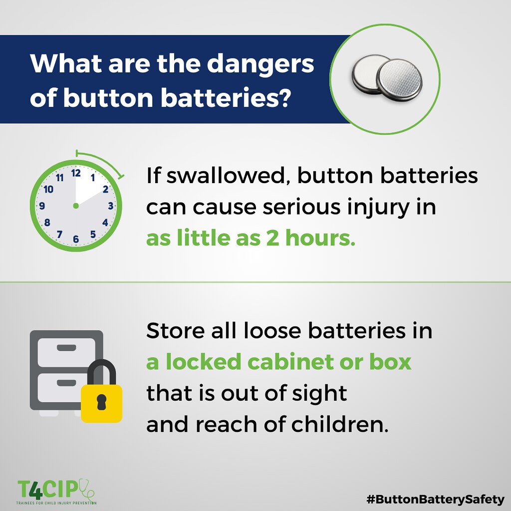 BrittanyOpokwu's tweet image. What are the dangers of button batteries?
- If swallowed, button batteries can cause serious injury in as little as 2 hours.
- Store all loose batteries in a locked cabinet or box that is out of sight and reach of children. #UpAwayOutOfSight
#ButtonBatterySafety
