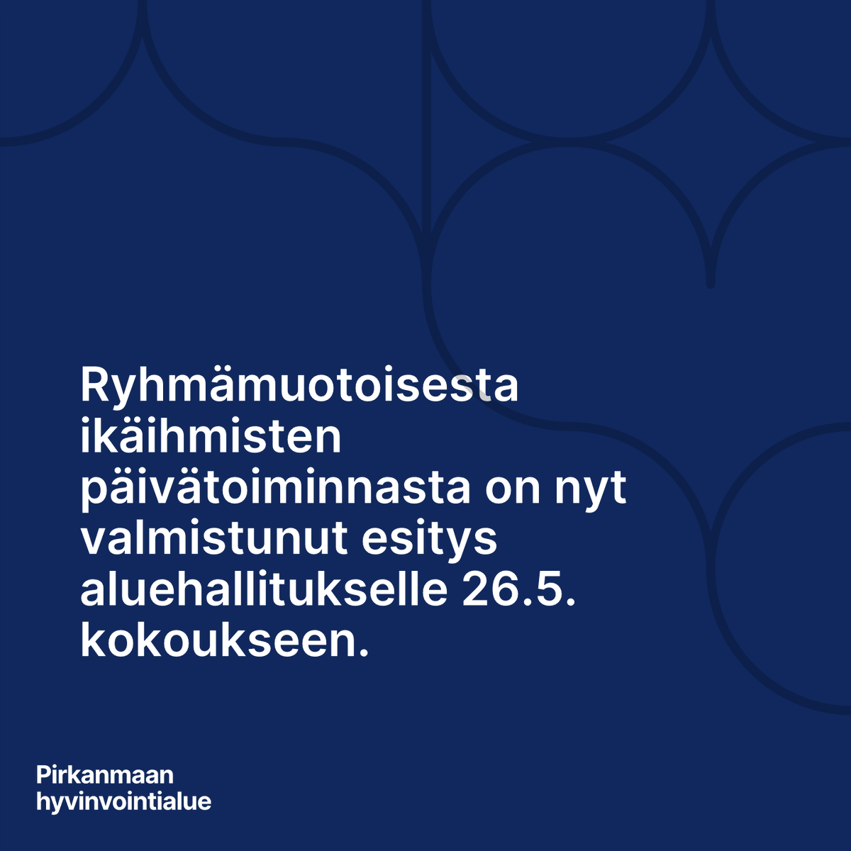Aluehallitukselle 26.5. on valmistunut esitys ikäihmisten päivätoiminnan uudesta vaihtoehdosta poliittisen keskustelun pohjalta.  Listalla myös psykiatrian ja mielenterveys- ja päihdepalvelujen yt-neuvottelujen tulos. Se ei sisällä henkilöstövähennyksiä.
➡️pirha.fi/w/aluehallitus…