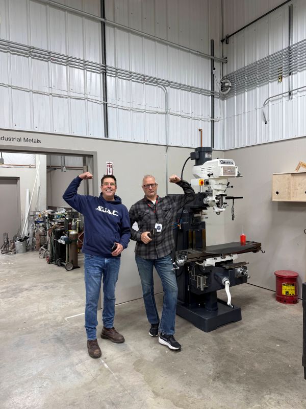 Big thanks to our instructors Troy and Jason for lending a hand (and a forklift!) to offload a brand new mill at the Lacey Makerspace yesterday!

Mills are essential for teaching machining like cutting, drilling, and shaping metal parts—core techniques used in manufacturing.