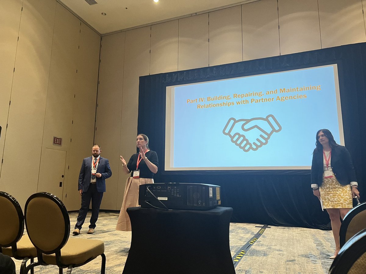 Sr Project Specialist Sarah Galgano presented with Stacie Sutter of <a href="/CrossroadsFTC/">Crossroads Safehouse</a> and Brandon Wootan of Light the Way Consulting on DVHRTs and leveraging relationships to save lives at this year’s #CCAW2025