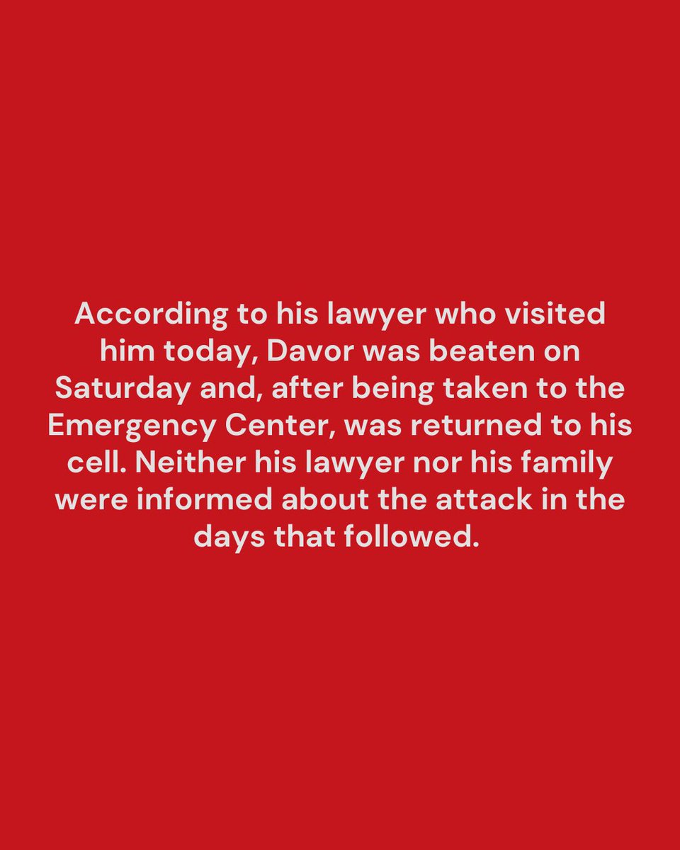 Davor was beaten!

Freedom for political prisoners!