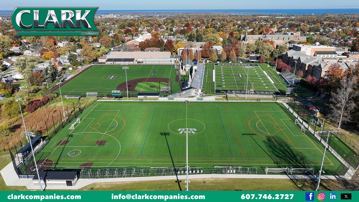 ClarkCompanies's tweet image. Multi-Field. Multi-Level. One Standard: Clark Quality.
📷 From high school turf to collegiate and pro-level fields, Clark Companies brings elite outdoor athletic facilities to life across the Northeast.
#AthleticConstruction #ClarkCompanies #FieldOfDreams