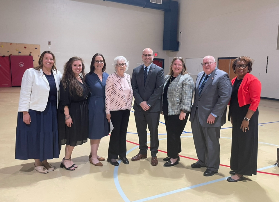 NewJerseyDOE's tweet photo. Commissioner Dehmer &amp; Maud Dahme, Chair of the NJ Commission on Holocaust Education &amp; a Holocaust survivor, visited the grade 5 students at Ocean Township Intermediate School, providing an opportunity to engage in discussion &amp; promote Holocaust education. @njholocaustcomm https://t.co/7fcISqbFOh