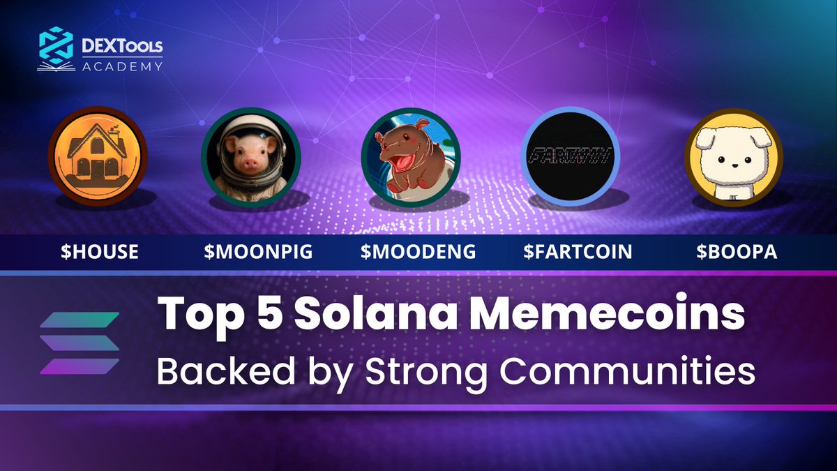 DEXToolsApp's tweet photo. In 2025, Solana’s memecoin scene is exploding. Some cult tokens are leading the charge, driven by massive communities and viral momentum that’s setting the pace for what true hype looks like. 👥🔥

✍️Learn more here: https://t.co/njJEyvfe0z https://t.co/c0hzICaC8q
