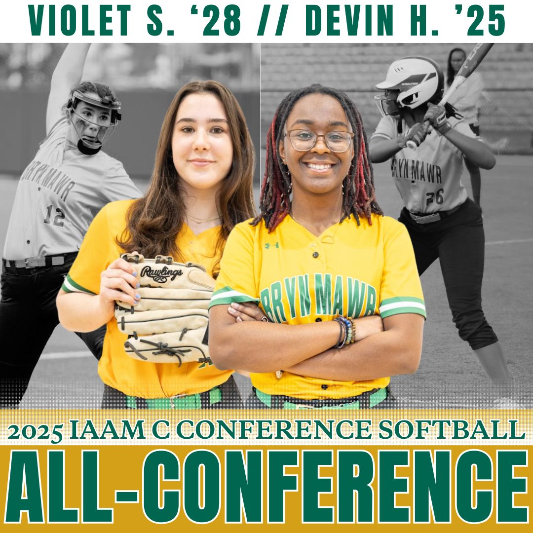 Congratulations to freshman pitcher Violet S. and senior short stop Devin H.!  After winning the C Conference championship, they have both been named to the All-Conference softball team! #mawrtiannation

📸: Anne Stuzin