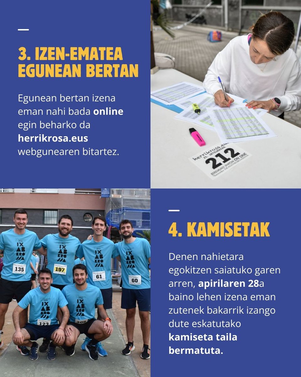 ABkrossa's tweet photo. ⚠️ AZKEN ORDUKO INFORMAZIOA (I)

Izen-ematea🔗 https://t.co/PkMgaocNYn -en.

#ABkrossa #ABkrossa25 #AmaraBerri #Amara #Donostia #lasterketa #euskara https://t.co/WZfT9fvwXt