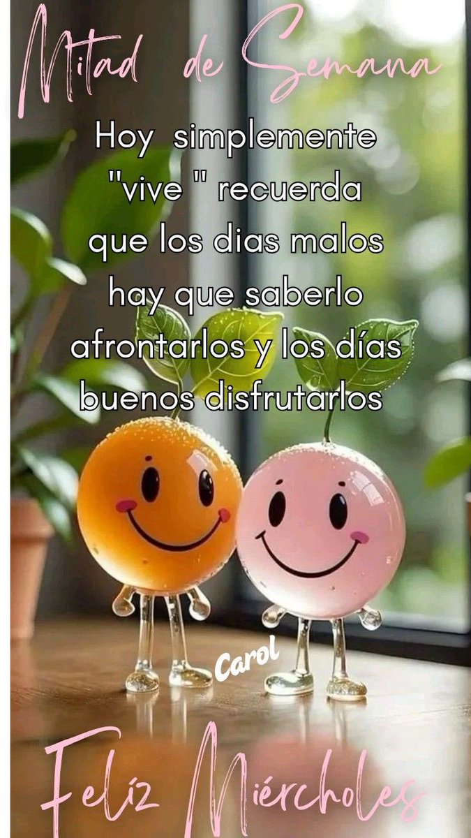 Hoy simplemente vive, recuerda que los días malos hay que saber afrontarlos,  y los días buenos: disfrutarlos.  Les deseo #FelizMiercolesATodos #Mitaddesemana #Animo <a href="/cgf59/">carlos garza falla</a> <a href="/sandritacorral/">Sandra Corral</a> <a href="/fdodiaznaranjo/">Naranjo.·.</a>
