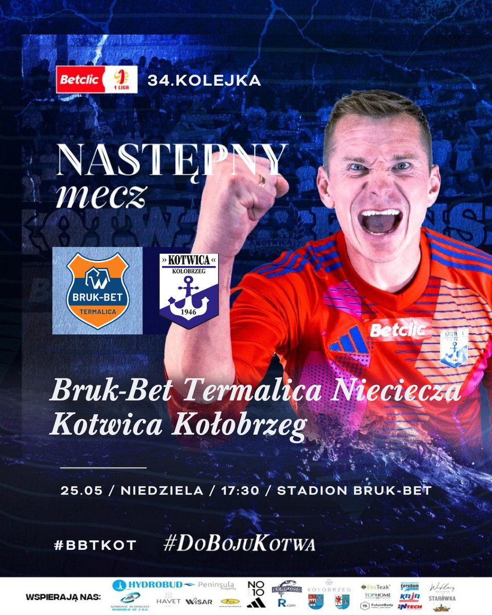 ⚪️🔵Już w niedzielę ostatni mecz sezonu! Dla nas mecz o życie!

Multiliga z ostatniej kolejki będzie do obejrzenia na kanale TVP SPORT, aplikacji mobilnej TVP SPORT i stronie sport.tvp.pl 👊

#DoBojuKotwa #RAZEMSILNIEJSI