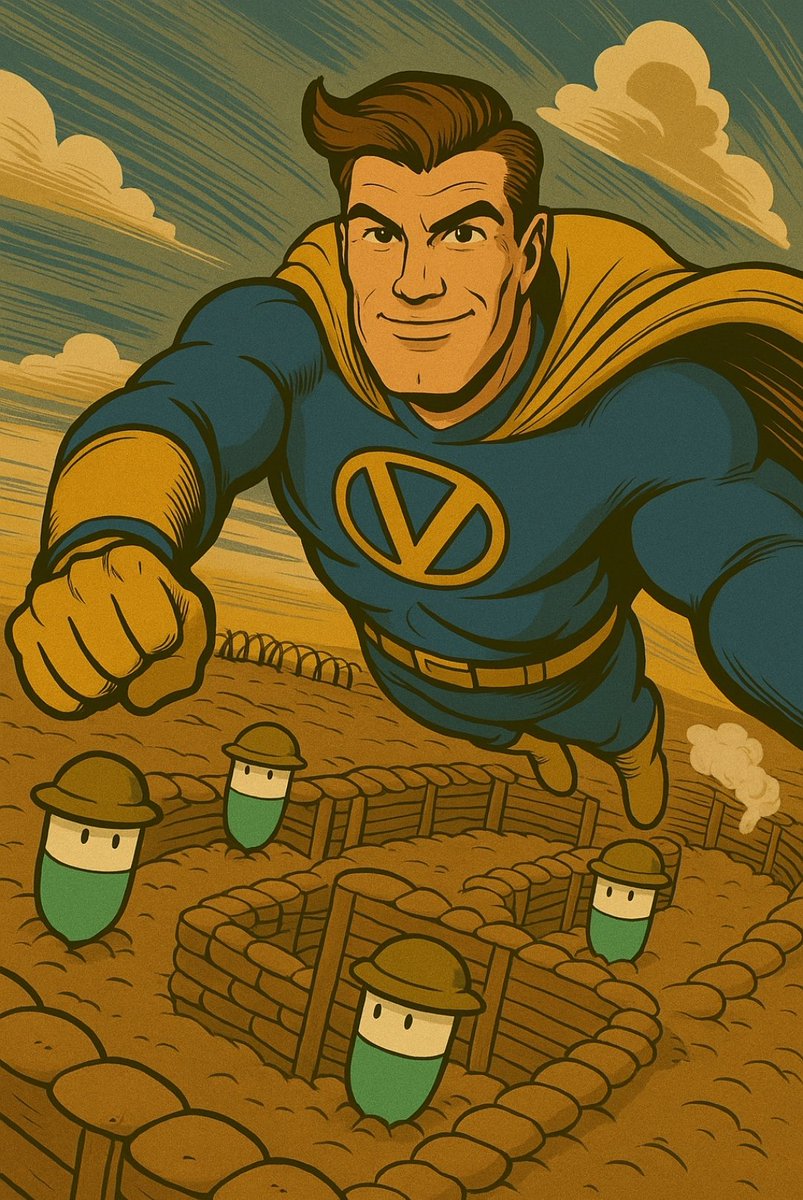 VadesCent's tweet photo. Meet #VadesMan, the fearless protector soaring high to defend the #trenches
Join the movement and discover the story behind #VadesCent, a project built on unity, legacy, and a touch of heroism 🔥
Stay tuned and be part of our community 🚀
#memecoin #CryptoCommunity #PumpFunLaunch https://t.co/CsjFYqhjDm