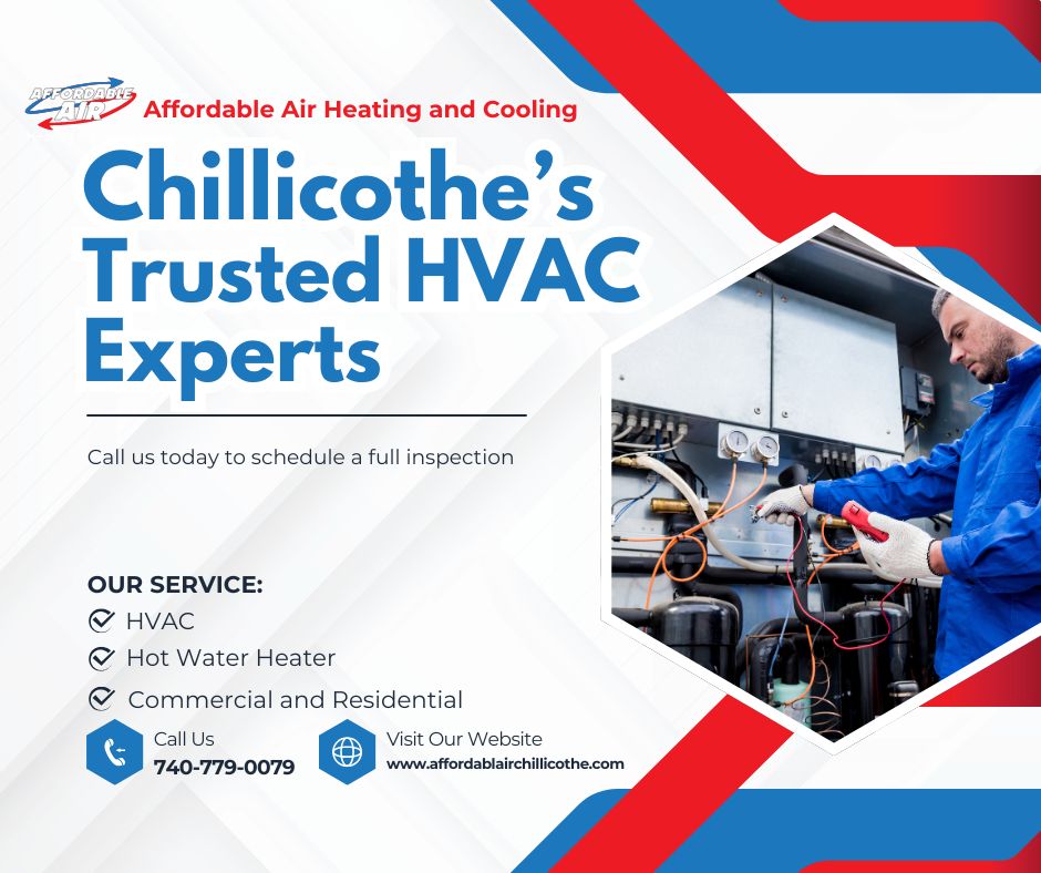 aairchilli's tweet image. Spring temps can be wild 🌦️—is your AC ready? Odd noises or weak cooling? Don’t wait! Get a $99 diagnostic from Affordable Air to catch issues early and stay comfy all season. Call 740-779-0079 or visit affordableairchillicothe.com 💨 #SpringReady #ACCheckup #HVAC