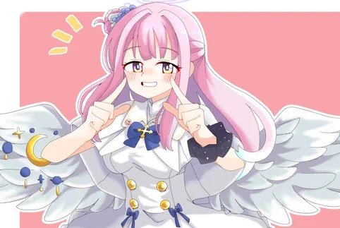 #見た人もなにか無言で羽根付の何かをあげる