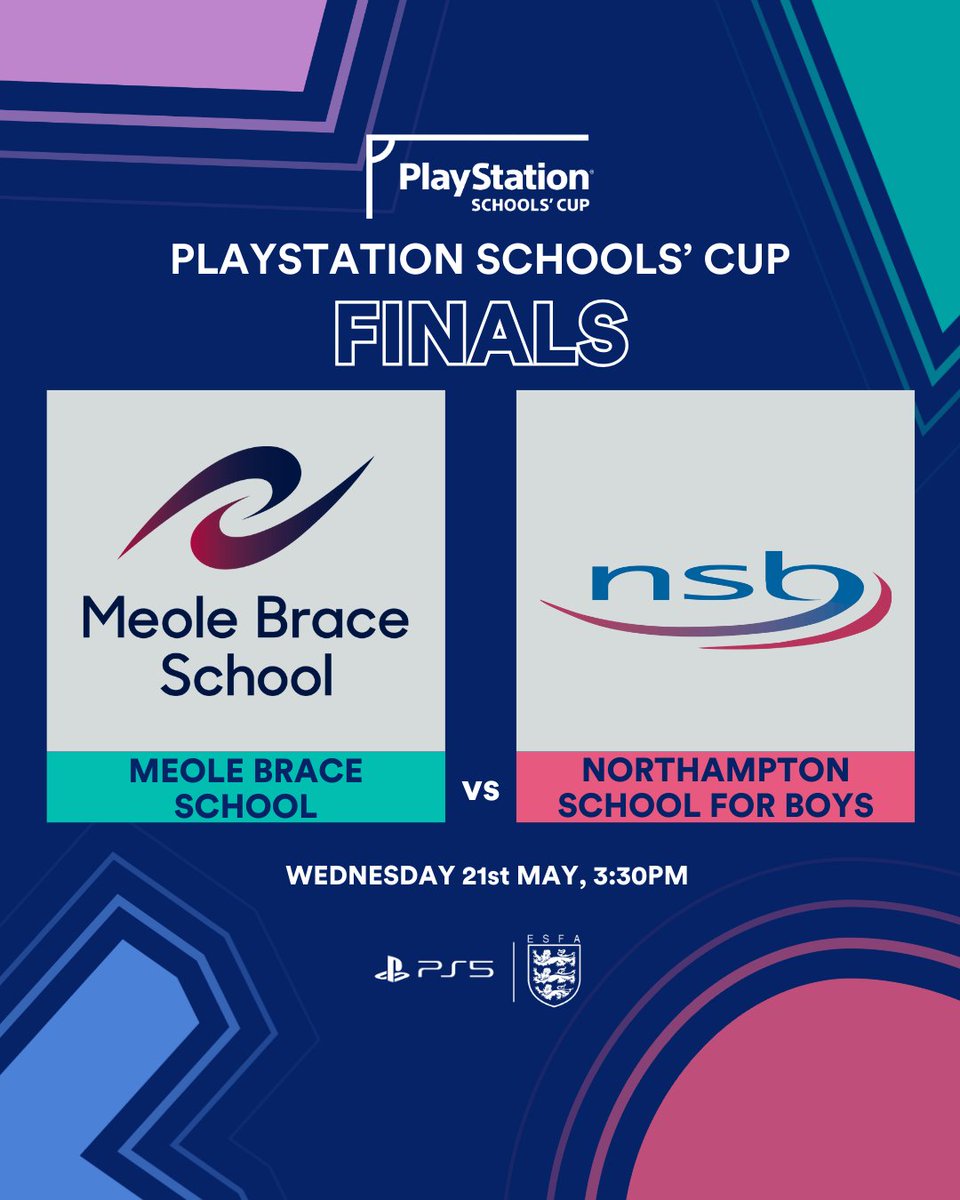 English Schools' Football Association (@schoolsfootball) on Twitter photo 🏆PlayStation Schools' Cup🏆
🏅 ESFA U14 PlayStation Schools’ Cup
⏰1 hour to go
Meole Brace School v @NSBsport
📍 <a href="/WBA/">West Bromwich Albion</a>
💻 WATCH live via the link 👇
🔗 loom.ly/kfd6eC4
@psschoolscup
#PSNextLevel
🔴🔵⚪ 🏆PlayStation Schools' Cup🏆
🏅 ESFA U14 PlayStation Schools’ Cup
⏰1 hour to go
Meole Brace School v @NSBsport
📍 <a href="/WBA/">West Bromwich Albion</a>
💻 WATCH live via the link 👇
🔗 loom.ly/kfd6eC4
@psschoolscup
#PSNextLevel
🔴🔵⚪
