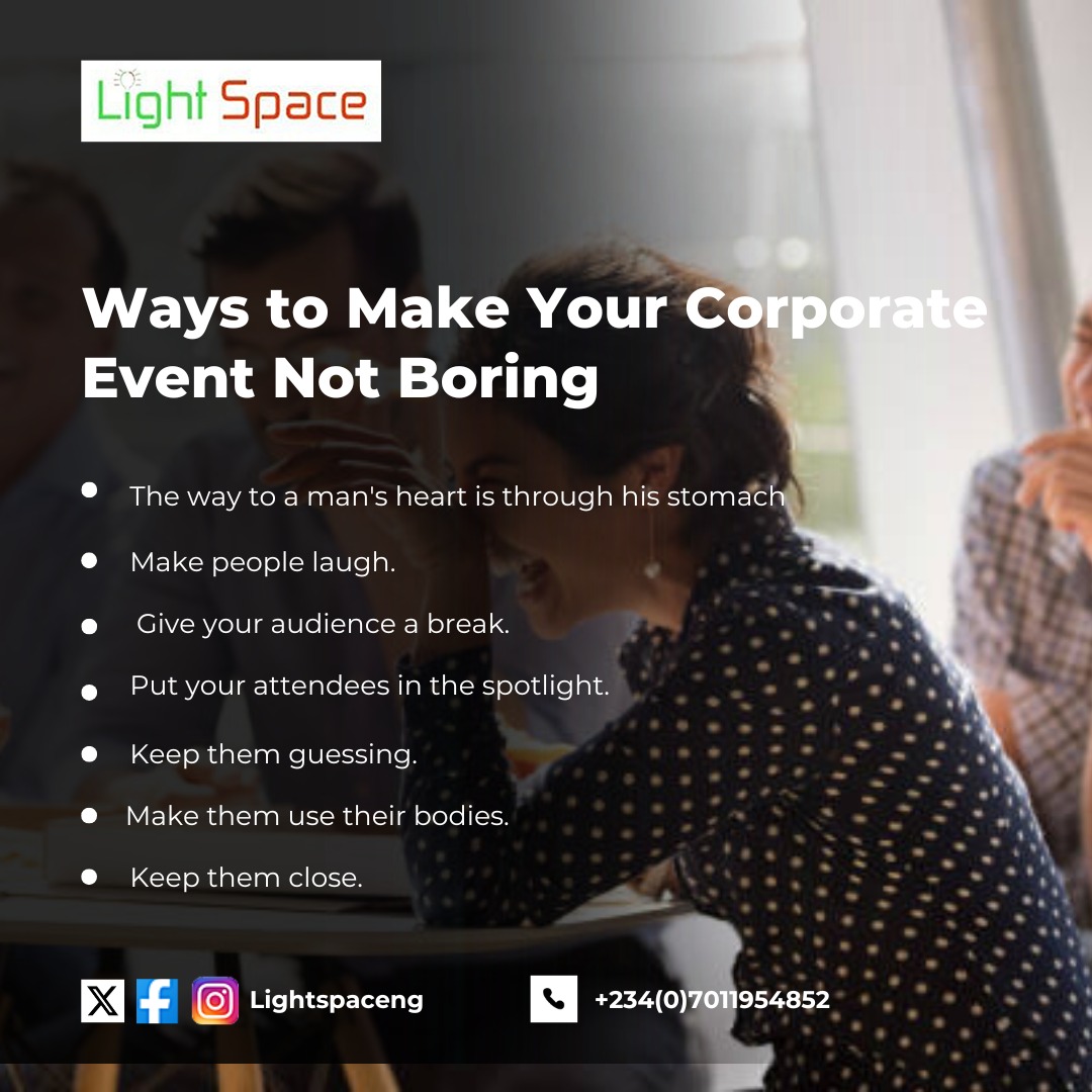 LightSpaceng's tweet photo. Ways to make your corporate Event not Boring. https://t.co/qPSnwy5tcE