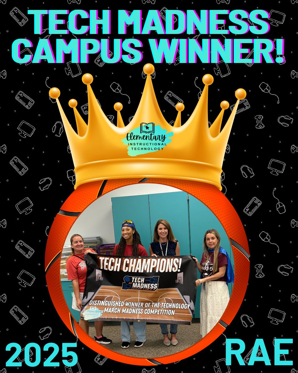 KISD Elementary Tech (@kisdelemtech) on Twitter photo Everyone join us in congratulating our 2025 Tech Madness Champions, <a href="/RAEinKaty/">Alexander Elementary</a>!👏💻🏀🏆
Alexander Elementary earned the most points during our Tech Madness competition back in March and received their banner and staff prizes!🎉 Way to integrate tech!
#KISDelemtech Everyone join us in congratulating our 2025 Tech Madness Champions, <a href="/RAEinKaty/">Alexander Elementary</a>!👏💻🏀🏆
Alexander Elementary earned the most points during our Tech Madness competition back in March and received their banner and staff prizes!🎉 Way to integrate tech!
#KISDelemtech